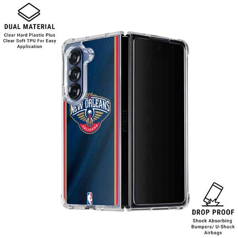NBA New Orleans Pelicans Jersey Galaxy Z Fold6 Clear Case