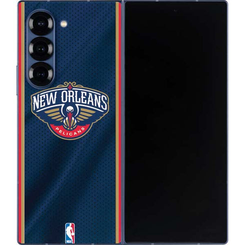 NBA New Orleans Pelicans Jersey Galaxy Z Fold6 Skin