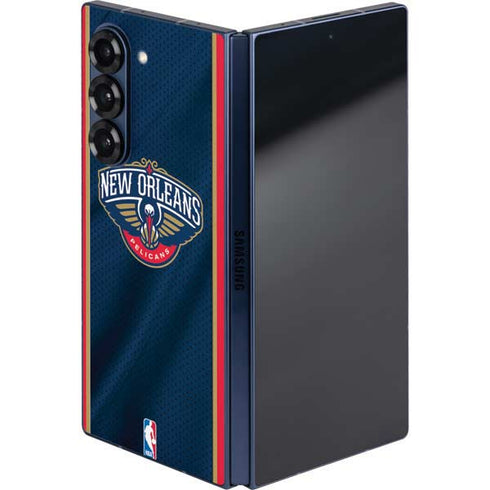 NBA New Orleans Pelicans Jersey Galaxy Z Fold6 Skin