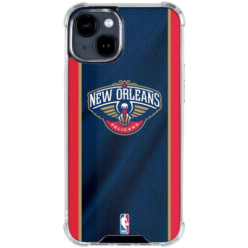 NBA New Orleans Pelicans Jersey iPhone 15 Clear Case