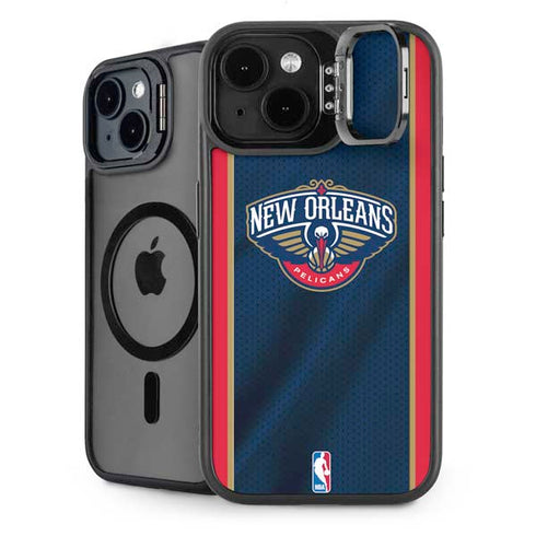 NBA New Orleans Pelicans Jersey iPhone 15 Plus Kickstand Case