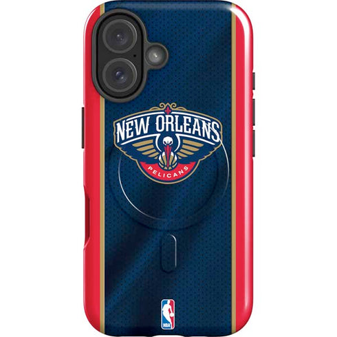 NBA New Orleans Pelicans Jersey iPhone 16 Magsafe Impact Case