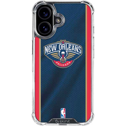 NBA New Orleans Pelicans Jersey iPhone 16 Plus Clear Case