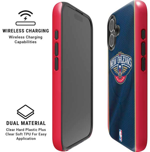 NBA New Orleans Pelicans Jersey iPhone 16 Plus Magsafe Impact Case