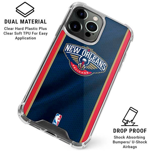 NBA New Orleans Pelicans Jersey iPhone 16 Pro Max Clear Case