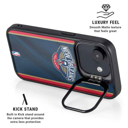 NBA New Orleans Pelicans Jersey iPhone 16e Kickstand Case