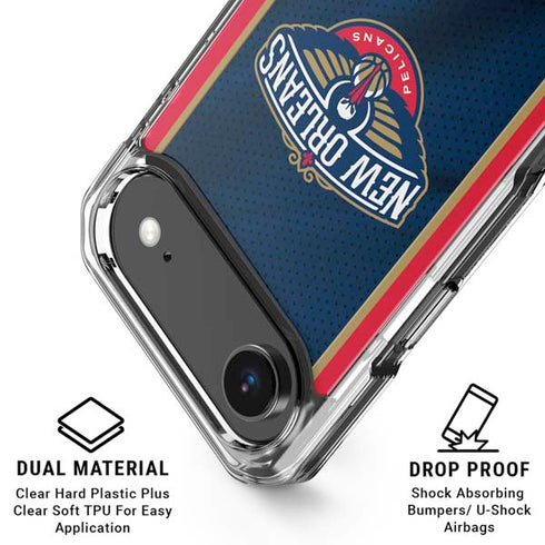 NBA New Orleans Pelicans Jersey iPhone 17 Air Clear Case