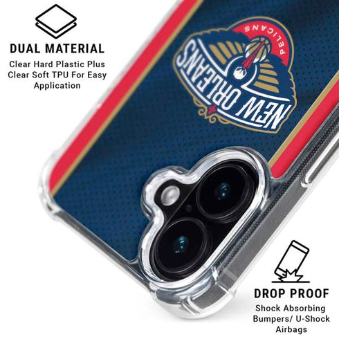 NBA New Orleans Pelicans Jersey iPhone 17 Clear Case