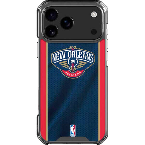 NBA New Orleans Pelicans Jersey iPhone 17 Pro Max Clear Case