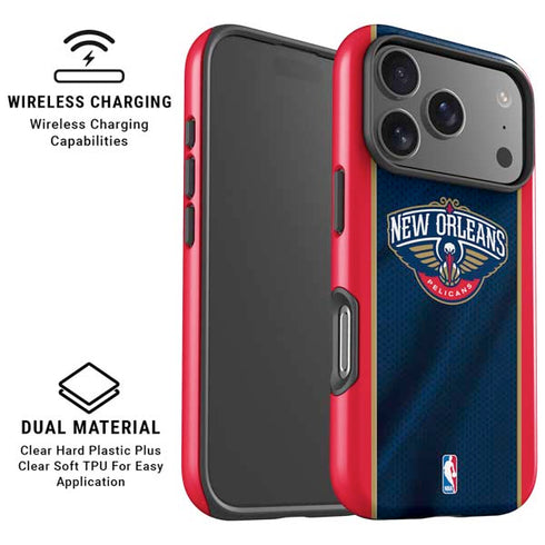 NBA New Orleans Pelicans Jersey iPhone 17 Pro Max Magsafe Impact Case