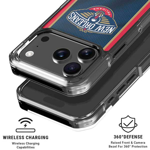 NBA New Orleans Pelicans Jersey iPhone 18 Pro Clear Case