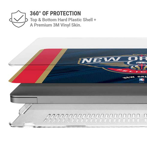 NBA New Orleans Pelicans Jersey MacBook Pro 14in (2021-24) Case plus Skin