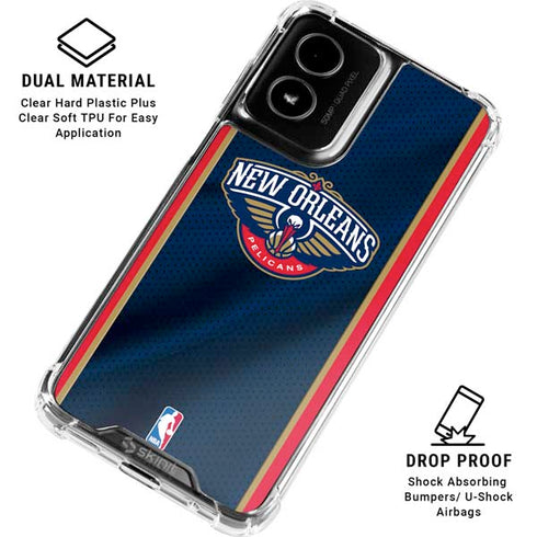 NBA New Orleans Pelicans Jersey Moto G Power 5G (2024) Clear Case