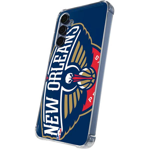 NBA New Orleans Pelicans Large Logo Galaxy A35 5G Clear Case