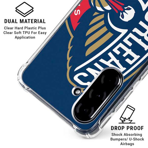 NBA New Orleans Pelicans Large Logo Galaxy A36 5G Clear Case