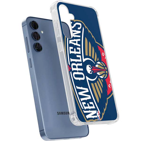 NBA New Orleans Pelicans Large Logo Galaxy A55 5G Clear Case