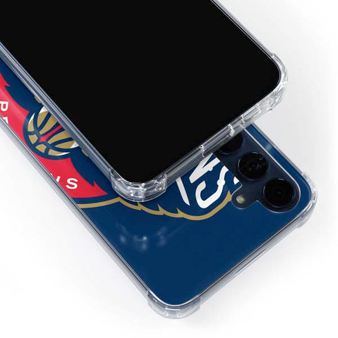 NBA New Orleans Pelicans Large Logo Galaxy A55 5G Clear Case