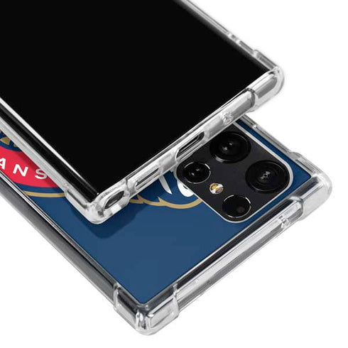 NBA New Orleans Pelicans Large Logo Galaxy S23 Ultra Clear Case