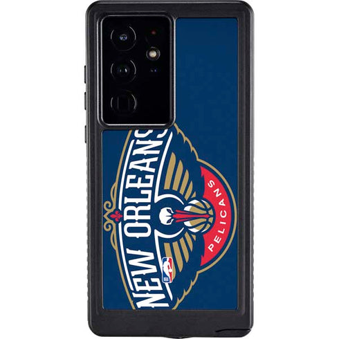 NBA New Orleans Pelicans Large Logo Galaxy S24 Ultra Waterproof Case
