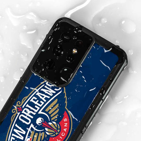NBA New Orleans Pelicans Large Logo Galaxy S24 Ultra Waterproof Case