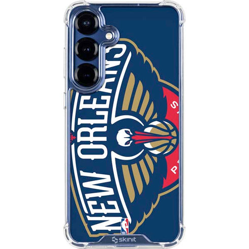 NBA New Orleans Pelicans Large Logo Galaxy S25 Plus Clear Case