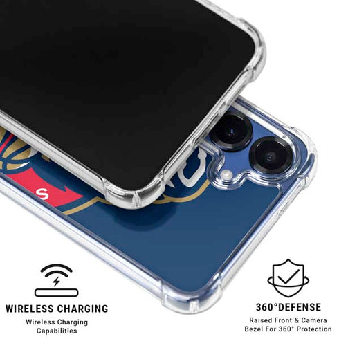 NBA New Orleans Pelicans Large Logo Galaxy S25 Plus Clear Case
