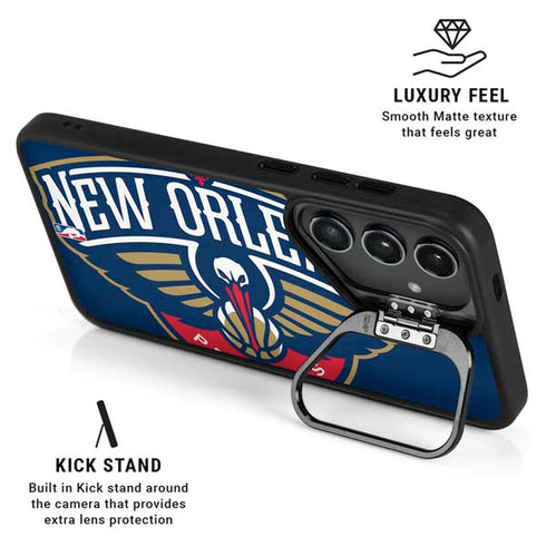 NBA New Orleans Pelicans Large Logo Galaxy S26 Plus Kickstand Case