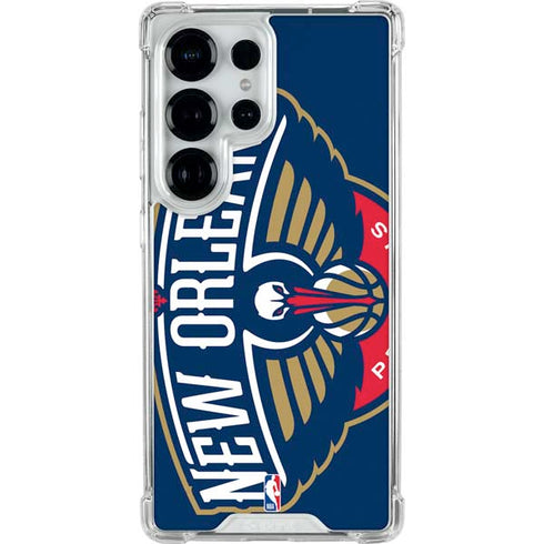 NBA New Orleans Pelicans Large Logo Galaxy S26 Ultra Clear Case