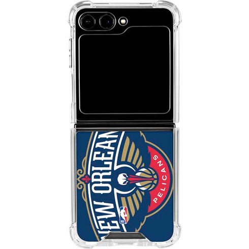 NBA New Orleans Pelicans Large Logo Galaxy Z Flip6 Clear Case