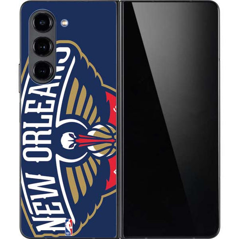 NBA New Orleans Pelicans Large Logo Galaxy Z Fold5 5G Skin