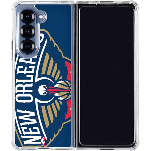 NBA New Orleans Pelicans Large Logo Galaxy Z Fold6 Clear Case