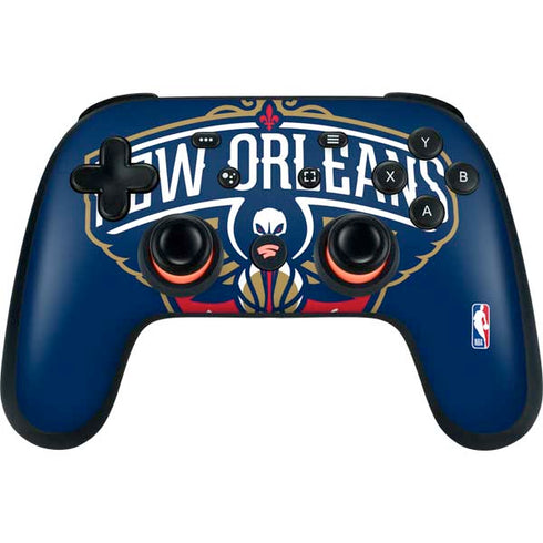 NBA New Orleans Pelicans Large Logo Google Stadia Controller Skin