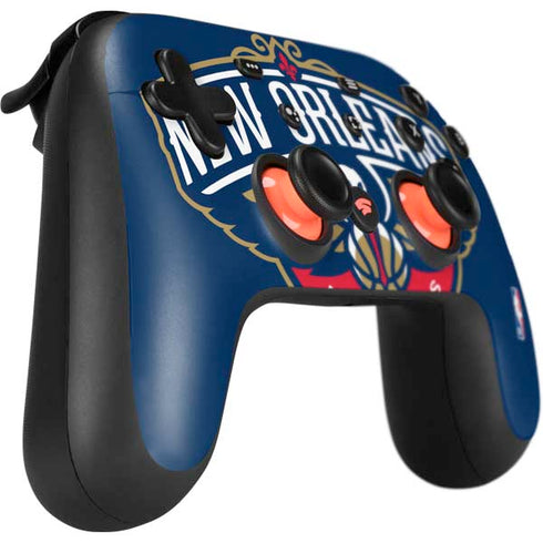 NBA New Orleans Pelicans Large Logo Google Stadia Controller Skin