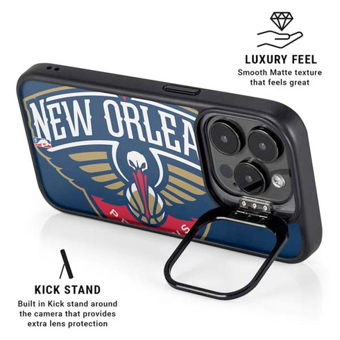 NBA New Orleans Pelicans Large Logo iPhone 14 Pro Kickstand Case