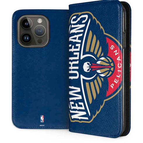 NBA New Orleans Pelicans Large Logo iPhone 15 Pro Folio Case