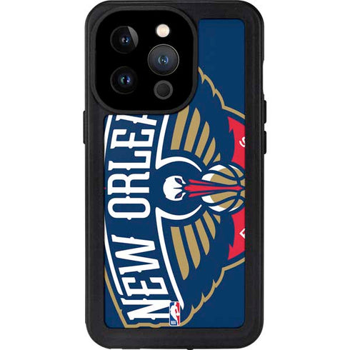 NBA New Orleans Pelicans Large Logo iPhone 15 Pro Waterproof Case