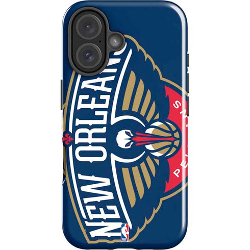 NBA New Orleans Pelicans Large Logo iPhone 16 Impact Case