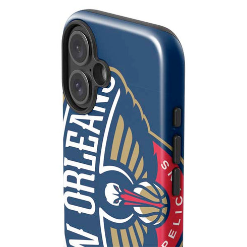 NBA New Orleans Pelicans Large Logo iPhone 16 Plus Impact Case