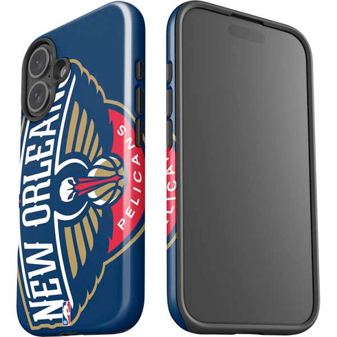 NBA New Orleans Pelicans Large Logo iPhone 16 Plus Impact Case