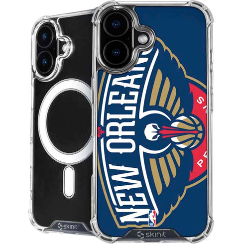 NBA New Orleans Pelicans Large Logo iPhone 16 Plus MagSafe Case