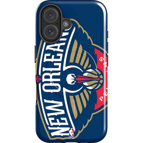 NBA New Orleans Pelicans Large Logo iPhone 16 Plus Magsafe Impact Case