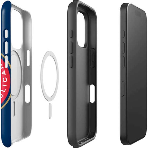 NBA New Orleans Pelicans Large Logo iPhone 16 Pro Magsafe Impact Case