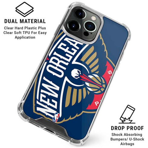 NBA New Orleans Pelicans Large Logo iPhone 16 Pro Max Clear Case