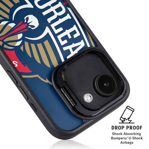 NBA New Orleans Pelicans Large Logo iPhone 16e Kickstand Case
