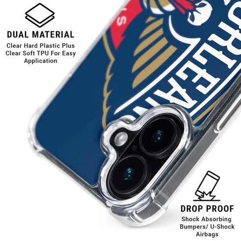 NBA New Orleans Pelicans Large Logo iPhone 17 Clear Case