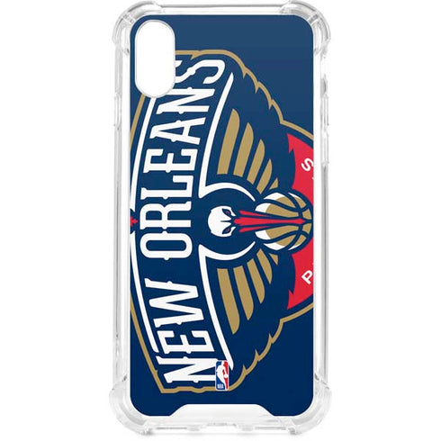 NBA New Orleans Pelicans Large Logo iPhone XS Clear Case