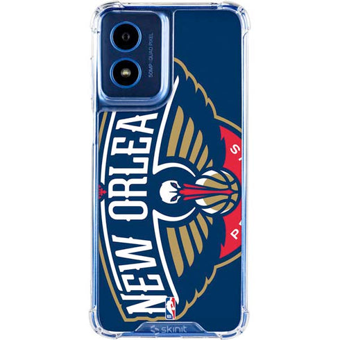 NBA New Orleans Pelicans Large Logo Moto G 5G (2024) Clear Case