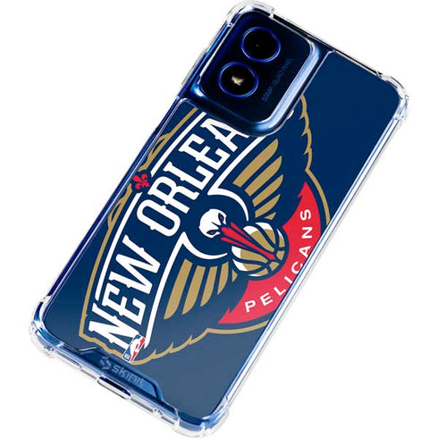 NBA New Orleans Pelicans Large Logo Moto G 5G (2024) Clear Case