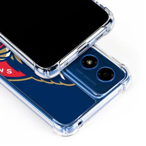 NBA New Orleans Pelicans Large Logo Moto G 5G (2024) Clear Case