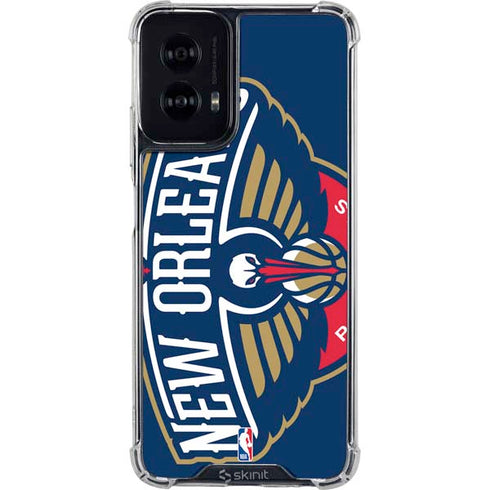 NBA New Orleans Pelicans Large Logo Moto G Power 5G (2024) Clear Case